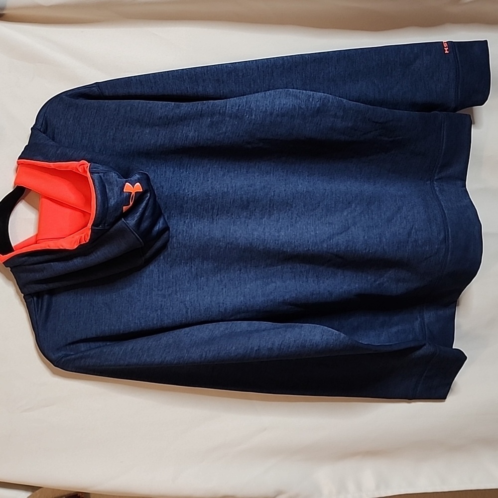 Under armour blue with orange hoodie sweatshirt size large - Picture 5 of 5